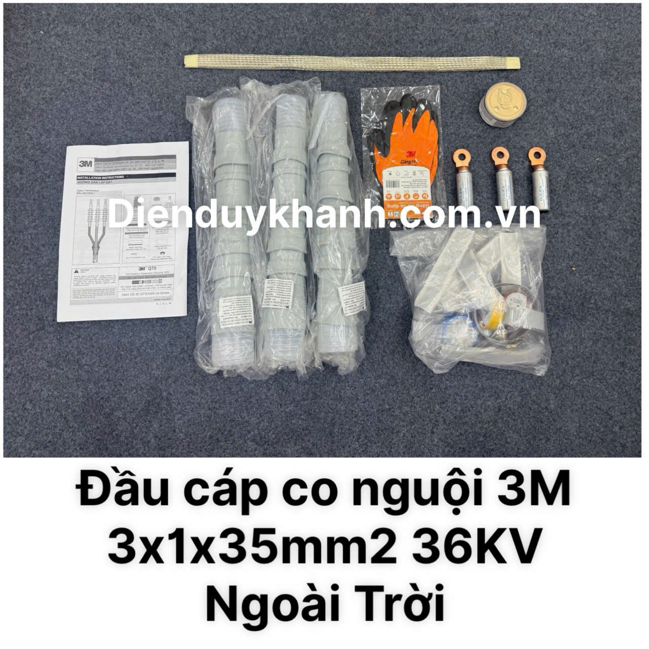 Đầu Cáp Co Nguội Trung Thế Ngoài Trời 36KV OD 1C QTII(K)8S-13-35 ( 3x1x35mm2)
